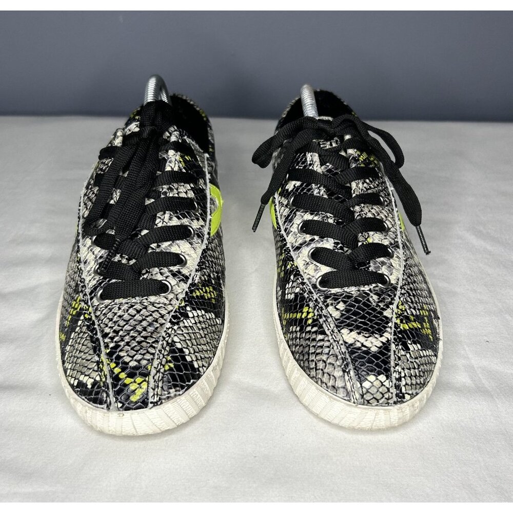 Tretorn Nylite 41 Plus Shoes Womens Size 9.5 Snake Print Neon Yellow Leather - Picture 9 of 16